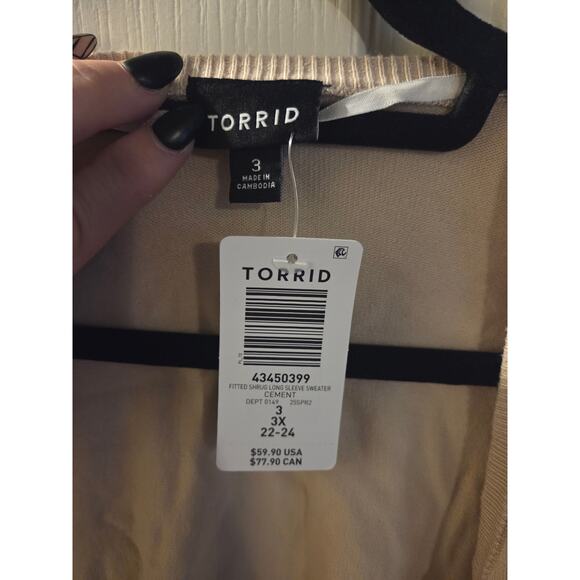 Torrid Fitted Shrug Long Sleeve Sweater Size 3X (22-24) NWT - Picture 3 of 3
